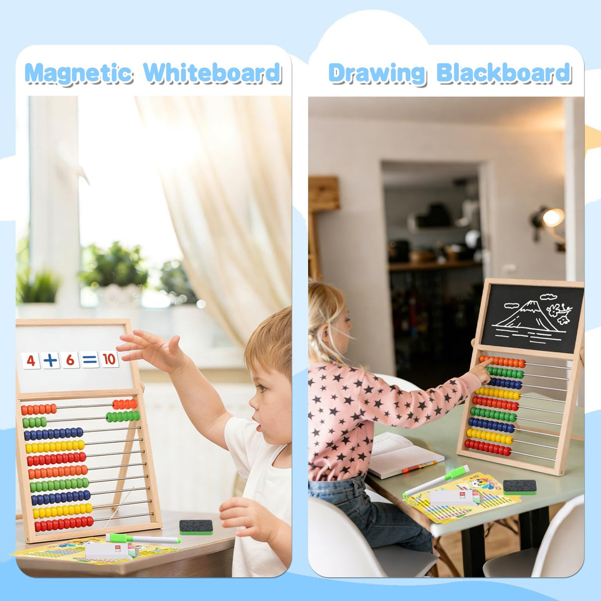 Receka foldable abacus saves space for travel and on the go learning