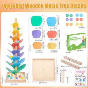 RECEKA Marble Run leaves and colors on a pillar detail for engaging play