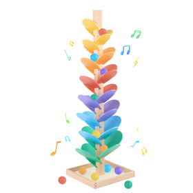 RECEKA Marble Run top leaves close-up shows colorful pieces boosting concentration