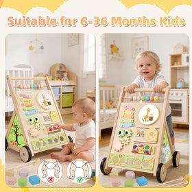 RECEKA walker with back storage promotes tidy toy organization during play