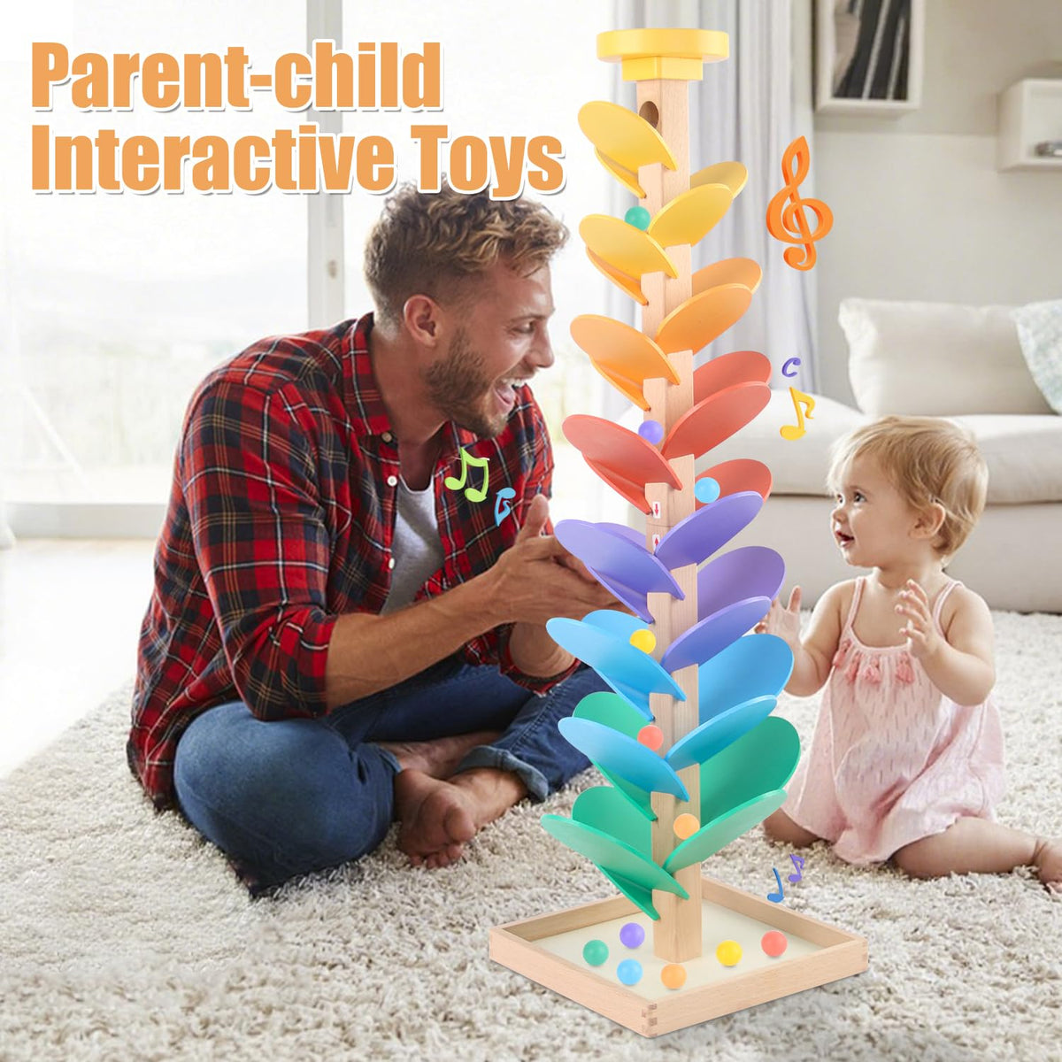 Receka child playing with marble run encourages hands-on exploration