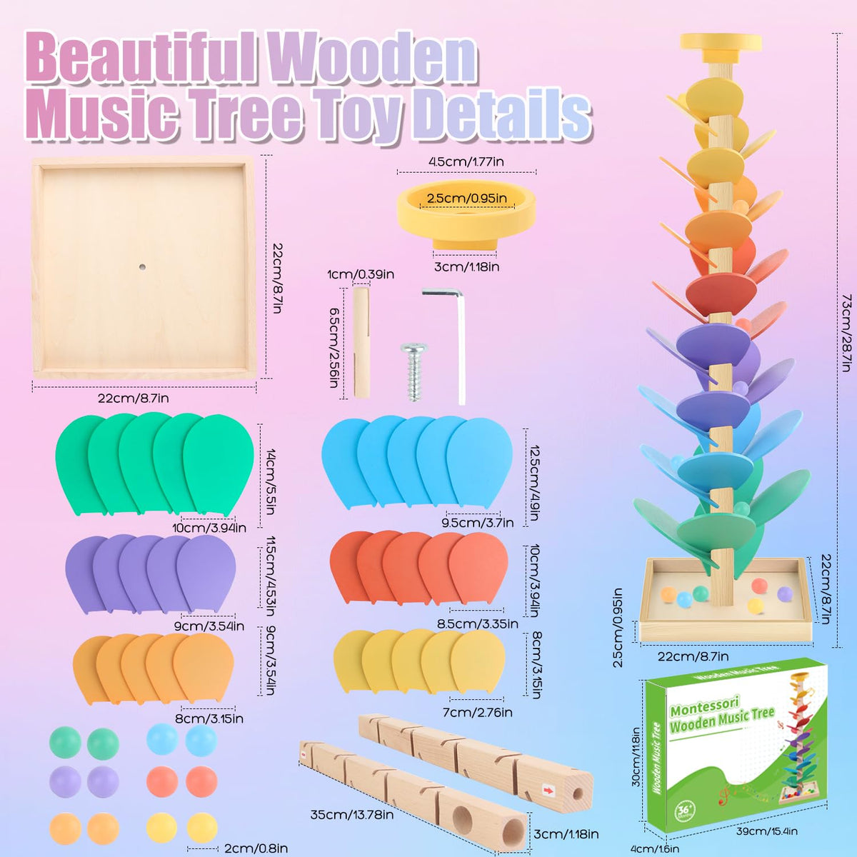 RECEKA marble run balls highlighting color variety to encourage sorting and pattern play
