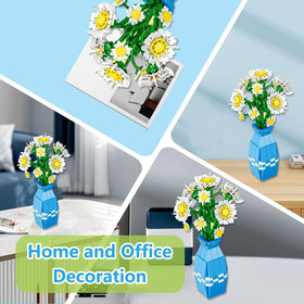 RECROQUO Daisy set with vase on a desk creates a calm workspace.
