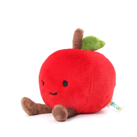 RECUR apple plush is spot washable for easy cleanups after adventures.