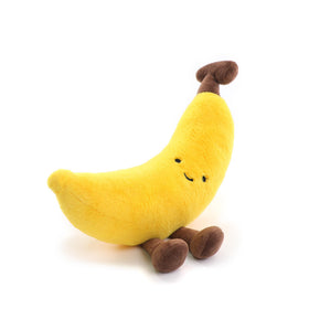 RECUR banana plush in a hugging pose, ideal for comforting companionship.