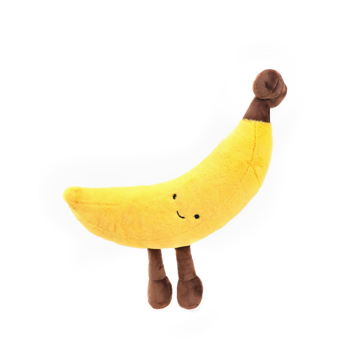 RECUR banana plush surface-washable care, easy cleaning after play.