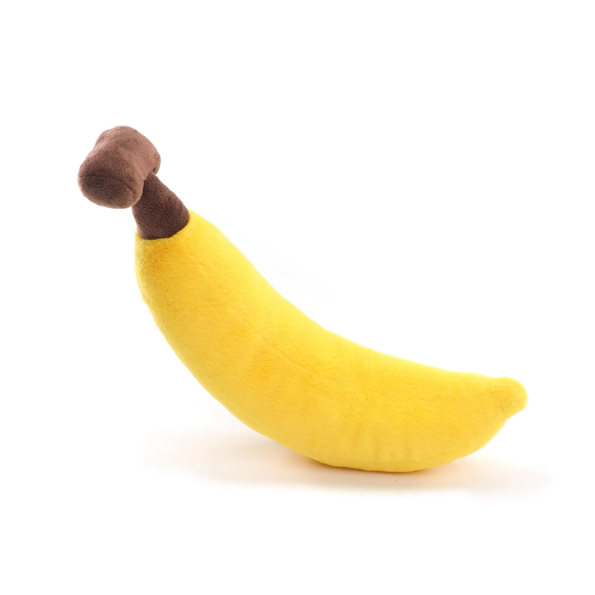 RECUR banana plush close-up texture, showcasing soft polyester fabric.