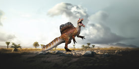 RECUR Spinosarus detailed sail-back sculpt enhances shelf display and storytelling.