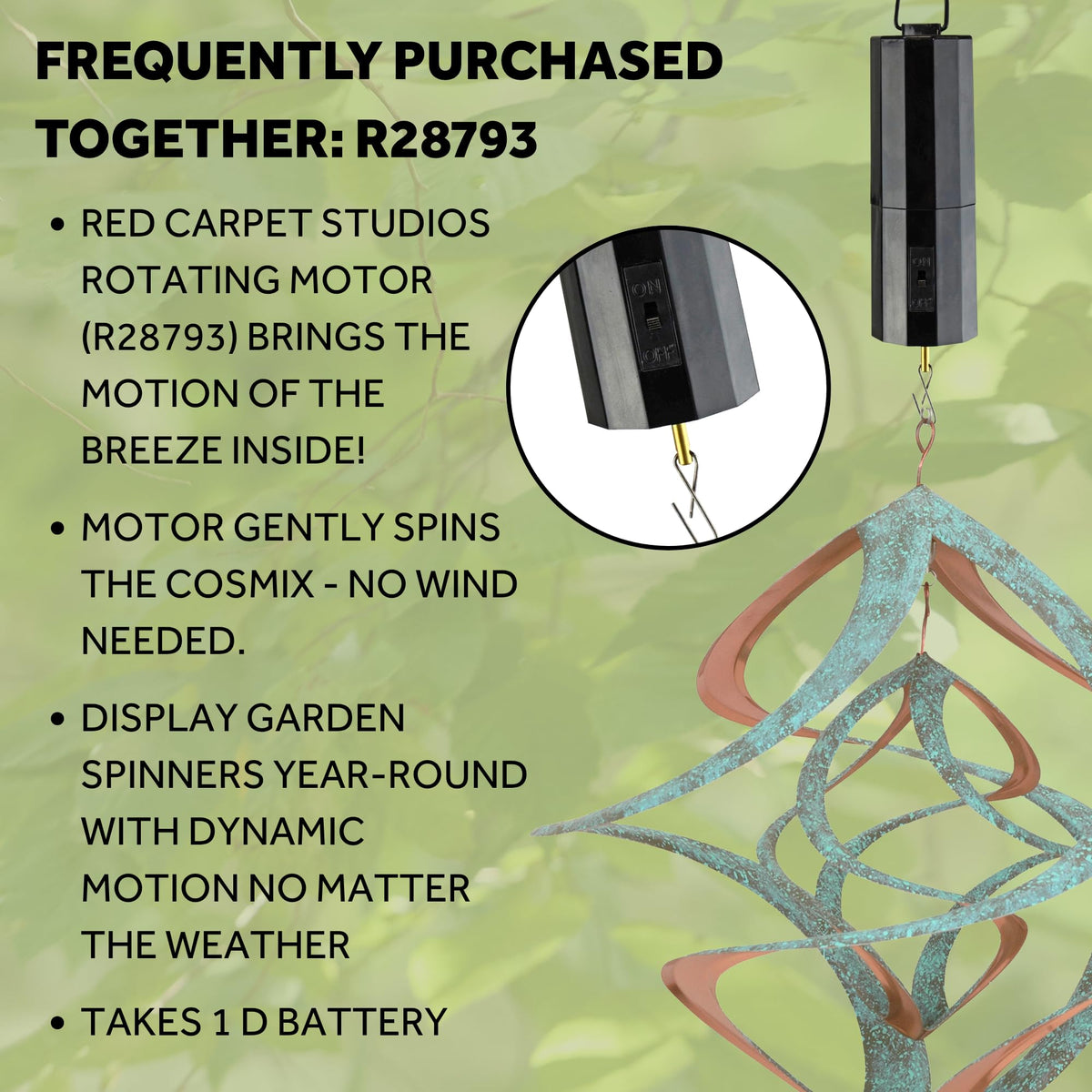Red Carpet Studios Cosmix spinner as a thoughtful garden gift for nature lovers