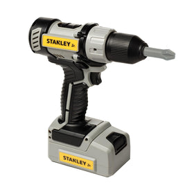 Red Toolbox Stanley Jr. toy drill with interactive features sparks creative pretend building.