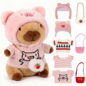 Redaica Capybara plush with dress-up set for imaginative play and cuddling