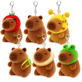 Redaica capybara plush keychain set of six offers adorable variety for collecting.