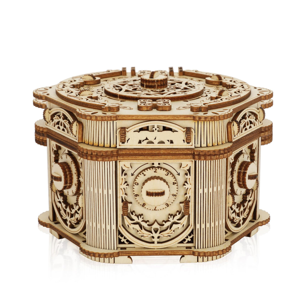 Redants 3D puzzle music box closeup highlighting craftsmanship and tactile wood texture