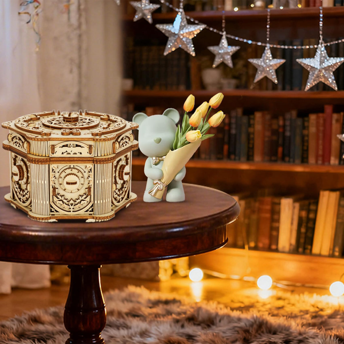 Redants 3D puzzle music box open reveals compartments and gentle melodies