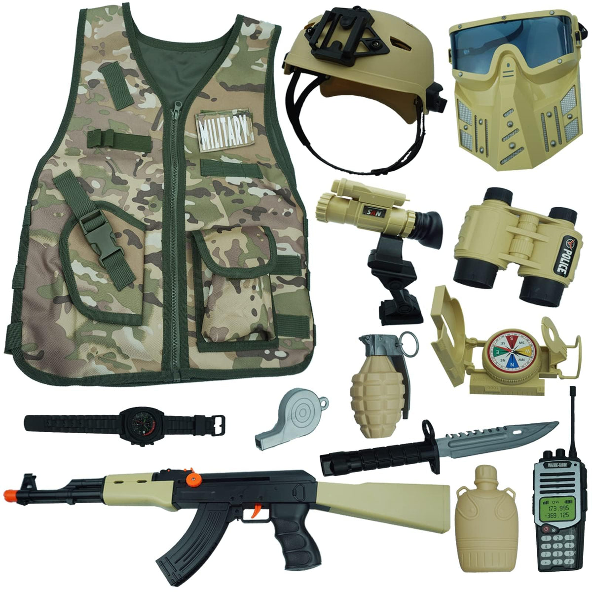 RedCrab Kids Army helmet for safe, immersive role play sessions.