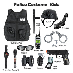 RedCrab kids SWAT helmet securely fits for realistic role-play