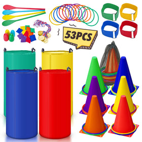Redllo 53-piece outdoor games set with bean bags and rings for family-friendly play