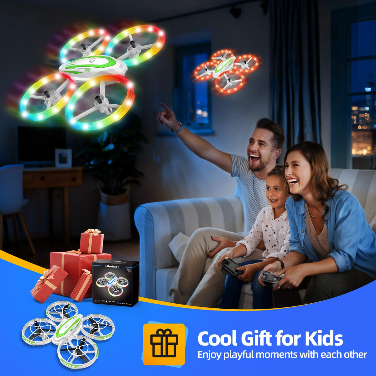 Redrie C68 altitude hold keeps a stable hover for easy control.