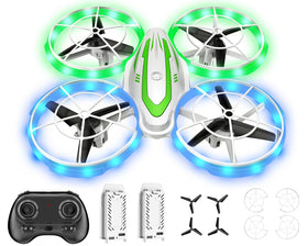 Redrie C68 drone with LED light frame for colorful evening flights.