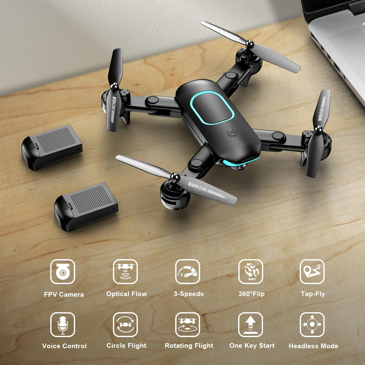 REDRIE 20-25 minutes flight time with two batteries for longer sessions.