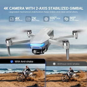 REDRIE drone with 2-axis gimbal stabilizing footage for smooth shots