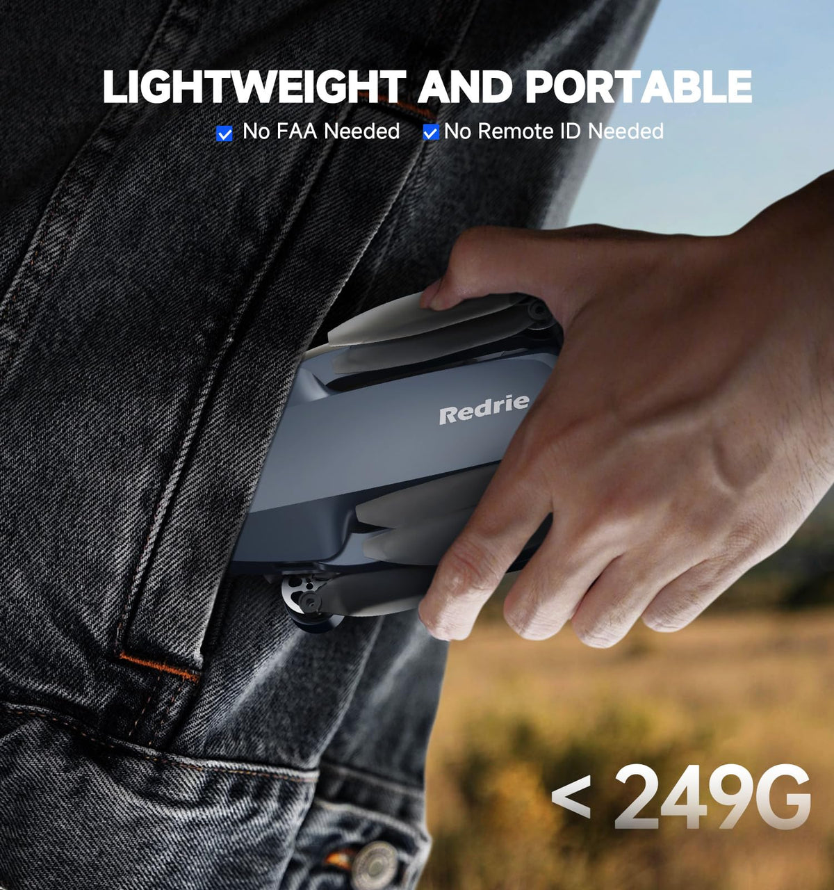 Redrie HK33 under 250g, travel‑friendly foldable design
