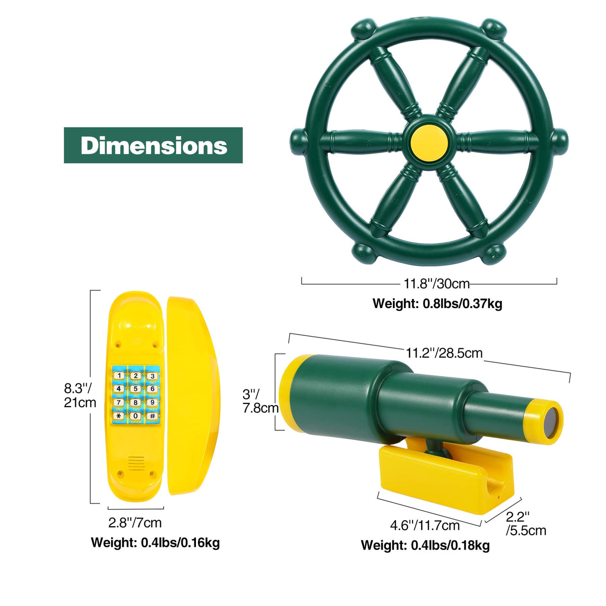 RedSwing plastic telescope for pretend exploration without magnification.