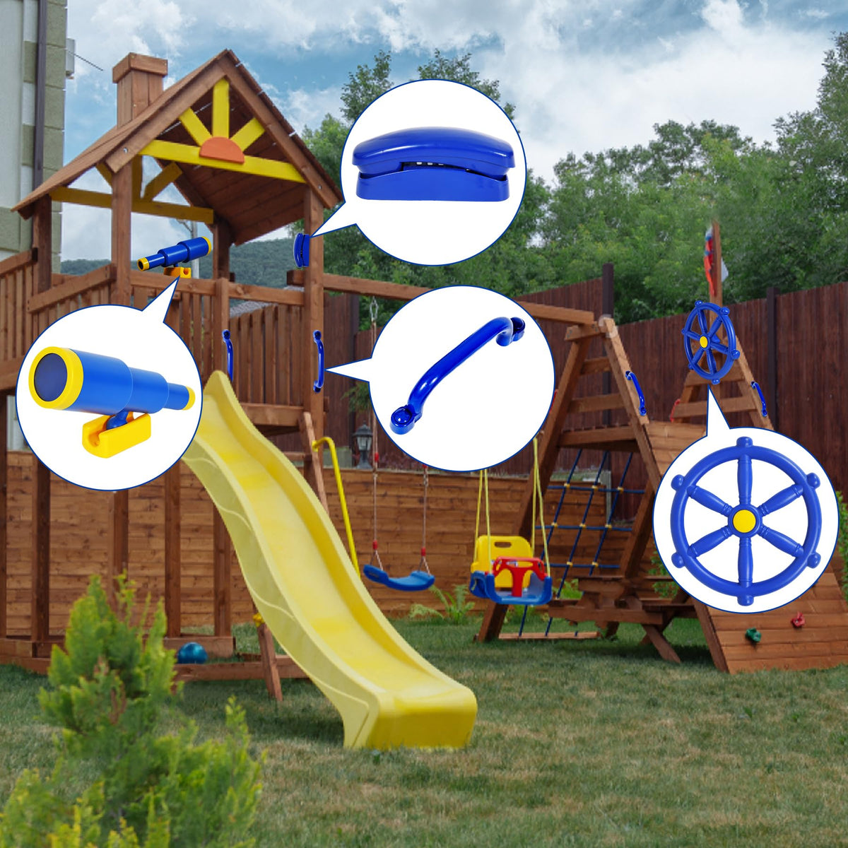 RedSwing colorful rock holds add color variety and grip challenges.