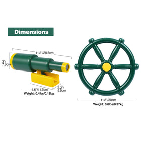 RedSwing plastic telescope for pretend exploration on outdoor play areas.