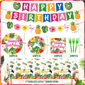 REDWORD napkins feature bright hibiscus colors for easy cleanup after meals.