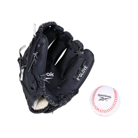 Reebok youth baseball glove 9 inch pink with adjustable strap for secure comfort.