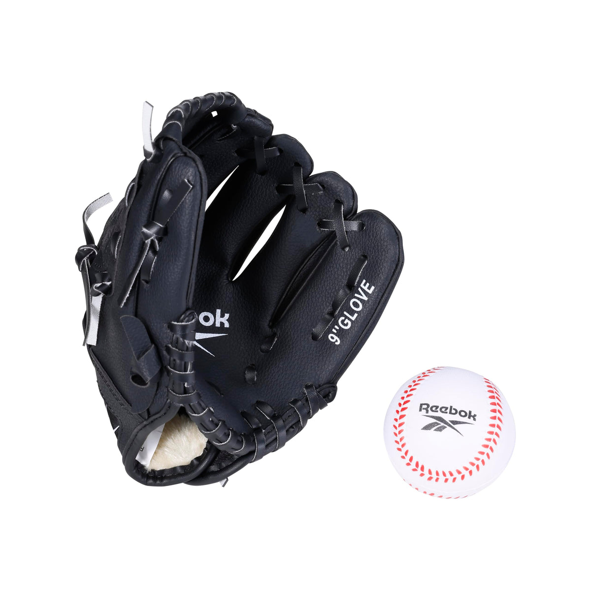 Reebok youth baseball glove 9-inch ready for beginners, comfortable fit.