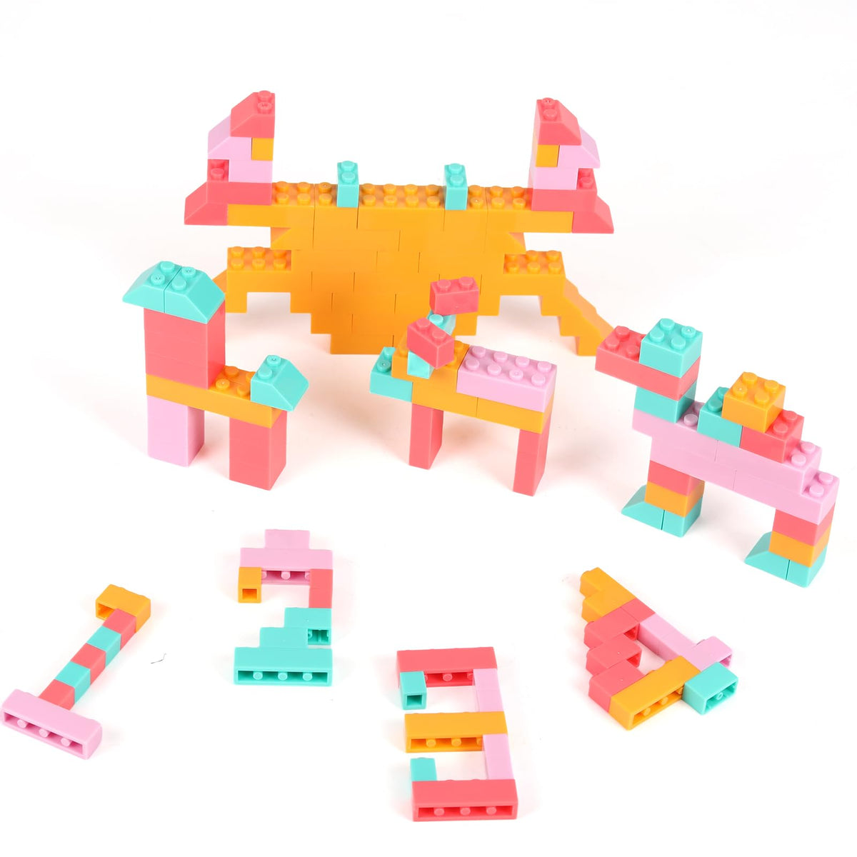 Reenwee Building Bricks packaging shows contents for quick setup and play.