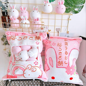REFAHB kids' room decor with pink and white bunny accents.