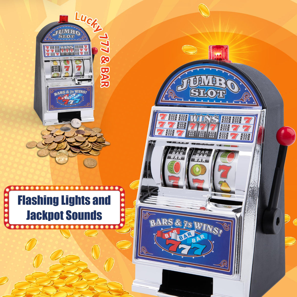 REFARICO Slot Machine Money Bank reel spin, engaging rewards feel without pressure