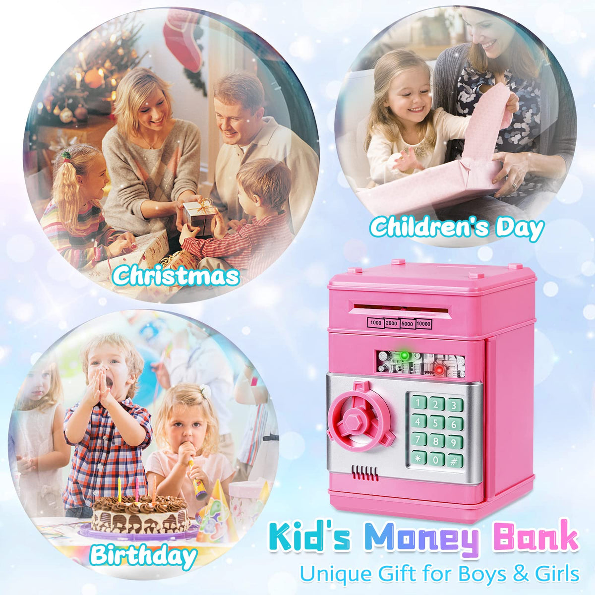 Refasy electronic piggy bank gift packaging suitable for birthdays.