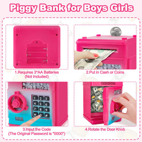 Refasy Rose Red piggy bank money scroll mechanism in action.