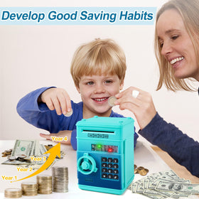 Refasy password-protected piggy bank with four-digit keypad