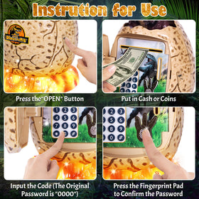 Refasy dinosaur piggy bank gift-ready packaging for occasions