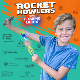 Refresh Sports foam rocket landing softly with EVA tip for safe play.