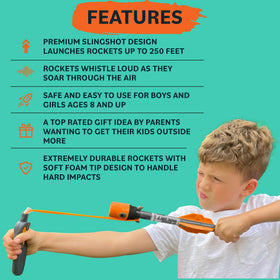 Refresh Sports Rocket Launcher soft-foam tip close-up showing safe landing.