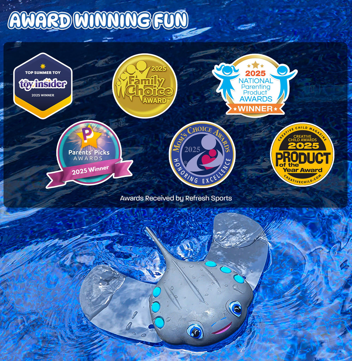 Refresh Sports Stingray Pool Torpedo makes a great birthday gift for kids