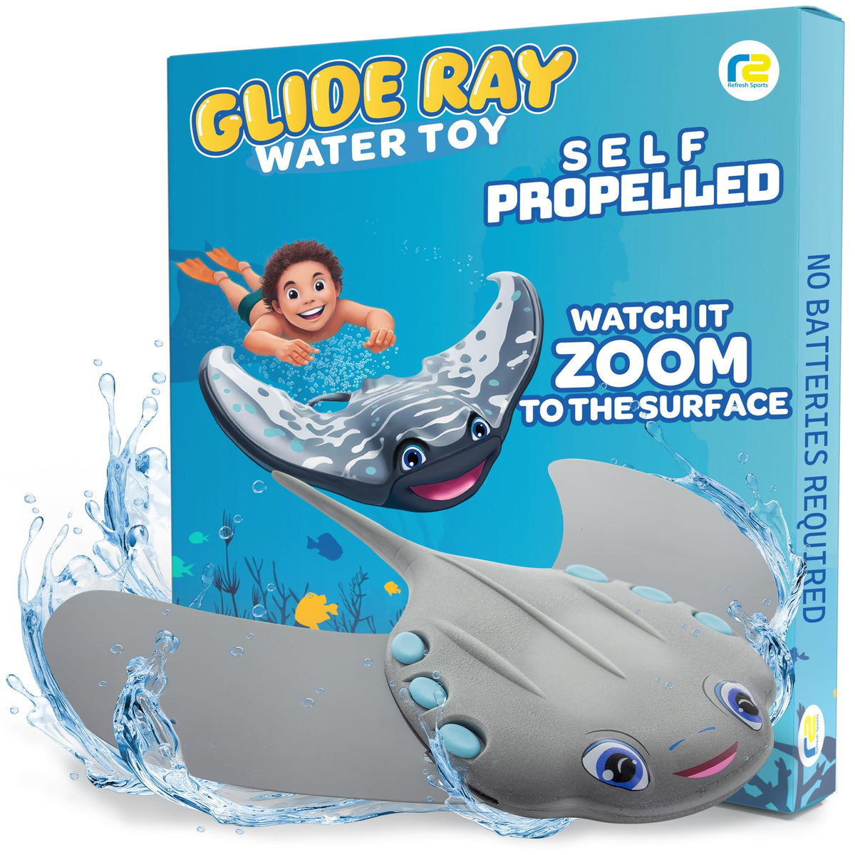 Refresh Sports Stingray Pool Torpedo Underwater Glide demonstrates effortless gliding and durable build