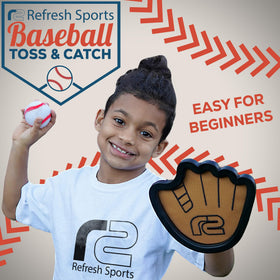 Refresh Sports Toss and Catch Set with baseball-style balls for durable outdoor play.