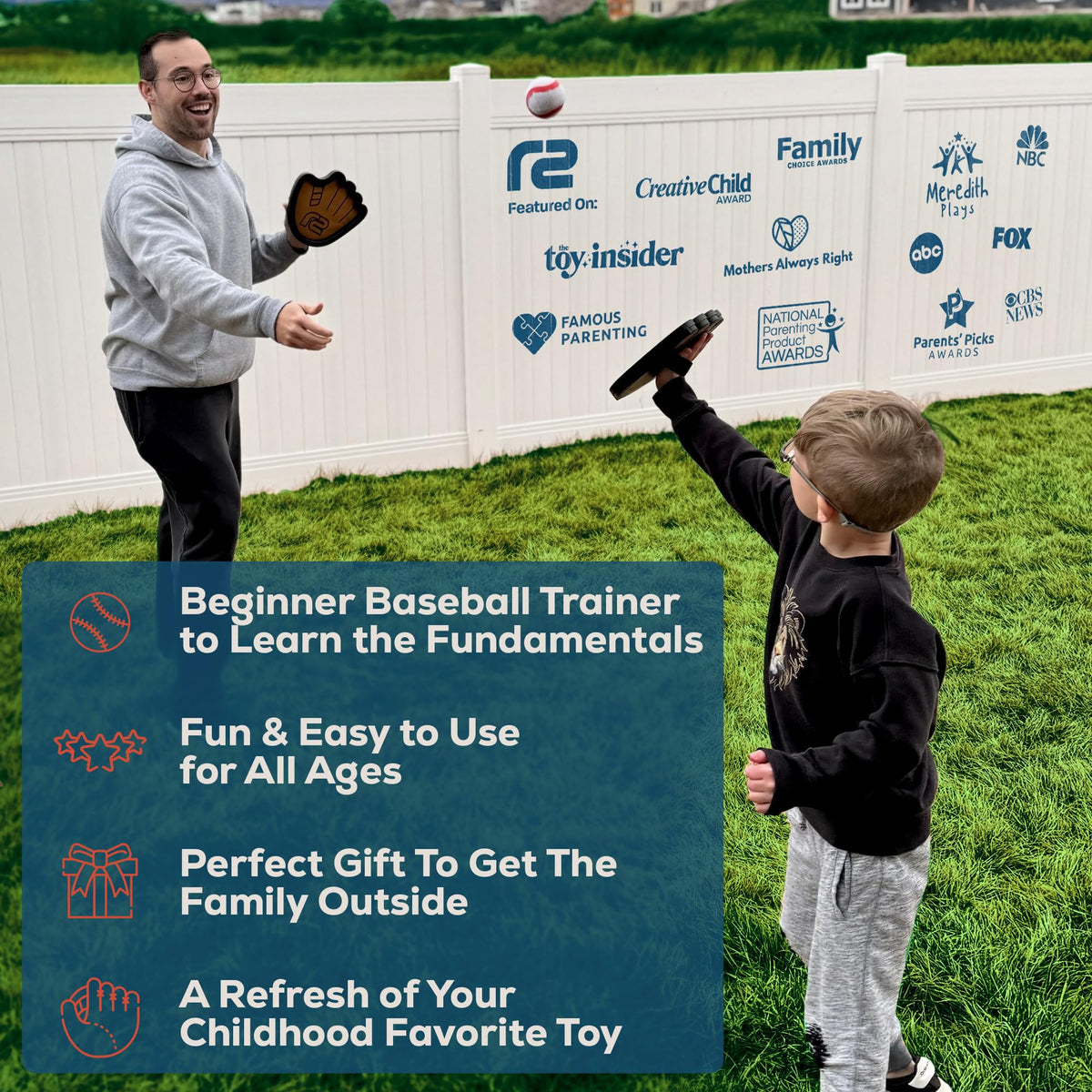 Refresh Sports Toss and Catch Set in a park setting ready for group play.