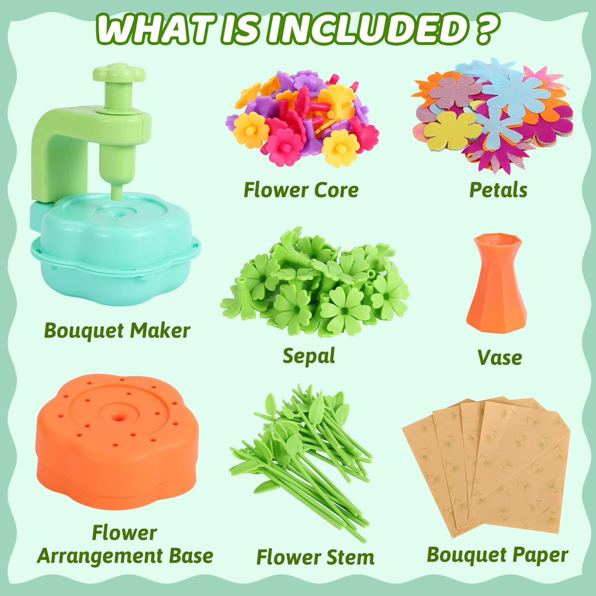 REFTTENW Flower Craft Kit bouquet maker in use for DIY arrangements