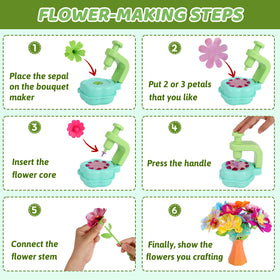 REFTTENW Flower Craft Kit sepals and petals for customization