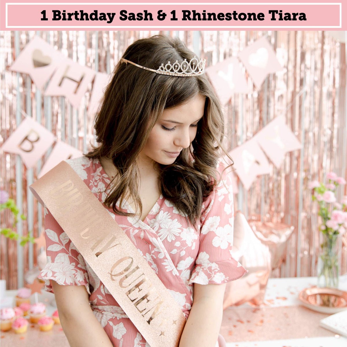 REGAL DECORATIONS Birthday Queen sash and tiara create a festive focal point