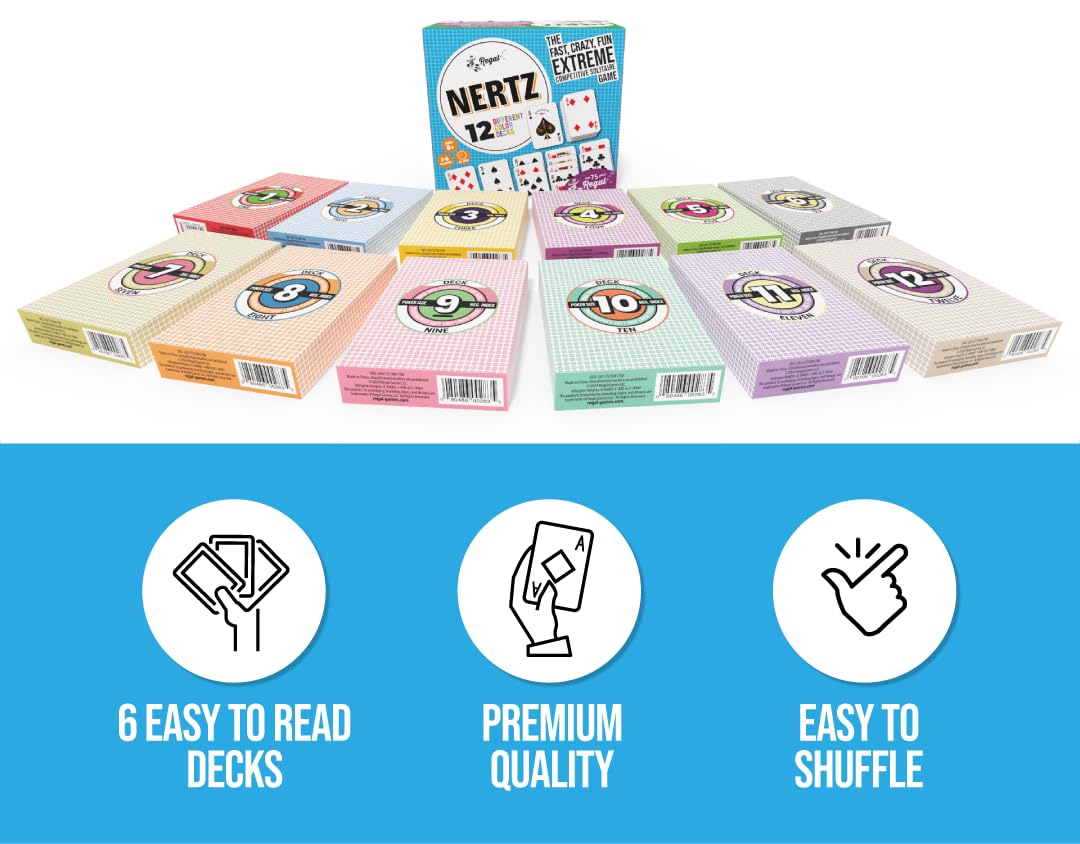 Regal Games 310gsm linen-finish cards feel premium and durable.