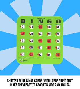 Regal Games bingo cards suited for adults and large groups